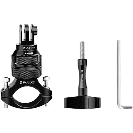 Aluminum 360° PULUZ Steering Wheel Mount for Sports Cameras (Black)